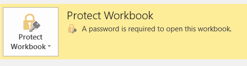 Locking it makes it a protected workbook.